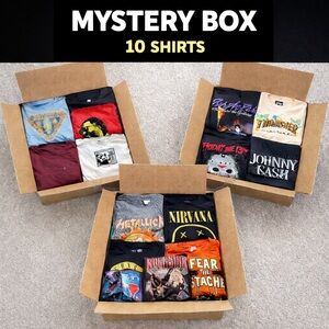 Reseller Mystery Box 10 Graphic Tees Band Pop Culture Streetwear